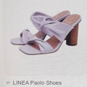 LINEA Paolo, NWTs in box Lilac Knot Front Block Heel Mule, sz 8